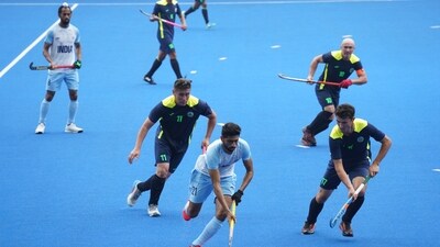Indian and Uzbekistan hockey players in action during the opening Asian Games fixture at the Gongshu Canal Sports Park Stadium in Hangzhou, China (PTI) Indian and Uzbekistan hockey players in action during the opening Asian Games fixture at the Gongshu Canal Sports Park Stadium in Hangzhou, China (PTI)