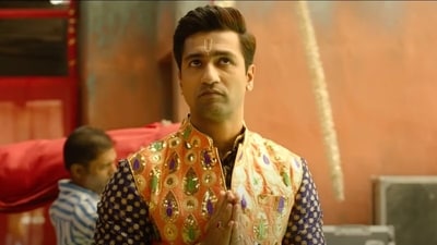 Vicky Kaushal plays Bhajan Kumar in The Great Indian Family. Vicky Kaushal plays Bhajan Kumar in The Great Indian Family.