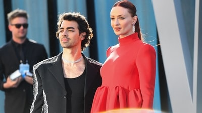 Joe Jonas and Sophie Turner at the Vanity Fair Oscar Party last year. (AFP) Joe Jonas and Sophie Turner at the Vanity Fair Oscar Party last year. (AFP)