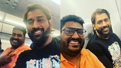 MS Dhoni posing for the camera with his fan Chandan Sinha. (Instagram/@chandan20007) MS Dhoni posing for the camera with his fan Chandan Sinha. (Instagram/@chandan20007)