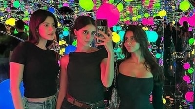 Shanaya Kapoor, Ananya Panday, and Suhana Khan at NMACC Shanaya Kapoor, Ananya Panday, and Suhana Khan at NMACC
