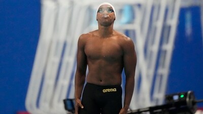 Likith Selvaraj Prema prepares to compete during the men's 100 meter breaststroke swimming final at the 19th Asian Games in Hangzhou (AP) Likith Selvaraj Prema prepares to compete during the men's 100 meter breaststroke swimming final at the 19th Asian Games in Hangzhou (AP)