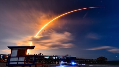 A SpaceX Falcon 9 rocket lifts off on August 3, 2023. (Representative Image/AP) A SpaceX Falcon 9 rocket lifts off on August 3, 2023. (Representative Image/AP)