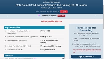 Assam DElEd PET 2023 Counselling Registration Begins Today, Last Date September 30 Assam DElEd PET 2023 Counselling Registration Begins Today, Last Date September 30