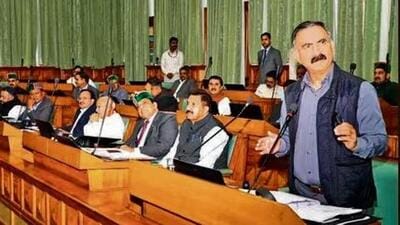 Chief minister Sukhvinder Singh Sukhu in the Himachal assembly. (HT File) Chief minister Sukhvinder Singh Sukhu in the Himachal assembly. (HT File)