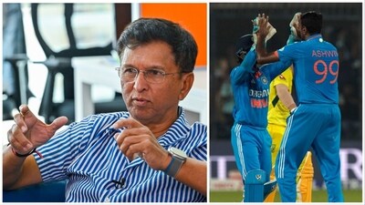 Kiran More, who was in the Hindustan Times newsroom as part of the ICC’s World Cup trophy tour, said Ashwin’s experience could be valuable at the marquee event (AP-Hindustan Times) Kiran More, who was in the Hindustan Times newsroom as part of the ICC’s World Cup trophy tour, said Ashwin’s experience could be valuable at the marquee event (AP-Hindustan Times)