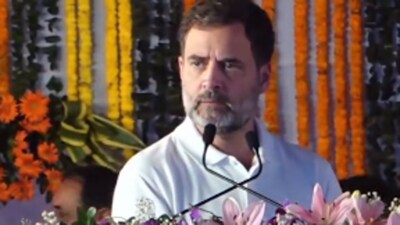 Congress leader Rahul Gandhi at the Awas Nyay Sammellan in Chhattisgarh (PTI Photo) Congress leader Rahul Gandhi at the Awas Nyay Sammellan in Chhattisgarh (PTI Photo)