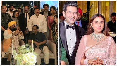 Politicians and celebrities attended Parineeti Chopra and Raghav Chadha's wedding reception on Sunday. Politicians and celebrities attended Parineeti Chopra and Raghav Chadha's wedding reception on Sunday.