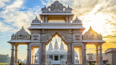 Akshardham temple in New Jersey, US. Akshardham temple in New Jersey, US.