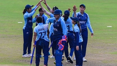 India held their nerves and defended a total of 116 as they defeated Sri Lanka by 19 runs to clinch gold medal at cricket's first ever appearance at the Asian Games. (Getty) India held their nerves and defended a total of 116 as they defeated Sri Lanka by 19 runs to clinch gold medal at cricket's first ever appearance at the Asian Games. (Getty)