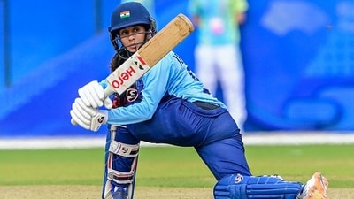 Jemimah Rodrigues was the second-highest scorer for India with 42 off 40 balls. She struck five boundaries before perishing in the last over. (Getty) Jemimah Rodrigues was the second-highest scorer for India with 42 off 40 balls. She struck five boundaries before perishing in the last over. (Getty)