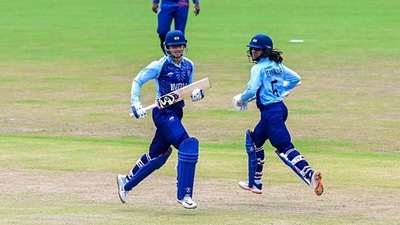 Smriti Mandhana (L) and Jemimah Rodrigues came together at 16/1 and added 73 runs for India's second wicket. (Getty) Smriti Mandhana (L) and Jemimah Rodrigues came together at 16/1 and added 73 runs for India's second wicket. (Getty)