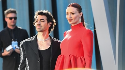 Joe Jonas and Sophie Turner at the Vanity Fair Oscar Party last year. (AFP) Joe Jonas and Sophie Turner at the Vanity Fair Oscar Party last year. (AFP)