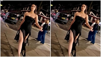 Manushi's fashion diaries in London are getting better by the day. The actor, a few days back, explored London nights in a stunning black gown. (Instagram/@manushi_chhillar) Manushi's fashion diaries in London are getting better by the day. The actor, a few days back, explored London nights in a stunning black gown. (Instagram/@manushi_chhillar)