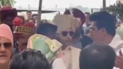 Raghav Chadha as groom during his baaraat. Raghav Chadha as groom during his baaraat.