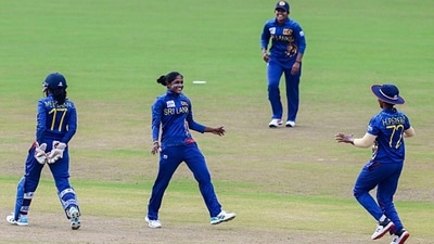 Sri Lanka staged a strong comeback in the last five overs, dismissing six Indian batters for 27 runs. Sugandika Kumari, Inoka Ranaweera and Udeshika Prabodhani picked up 2 wickets each. (Getty) Sri Lanka staged a strong comeback in the last five overs, dismissing six Indian batters for 27 runs. Sugandika Kumari, Inoka Ranaweera and Udeshika Prabodhani picked up 2 wickets each. (Getty)