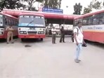 Less number of passengers seen at Majestic Bus Station, Bengaluru because of the Bandh called by various organizations regarding the Cauvery water issue.