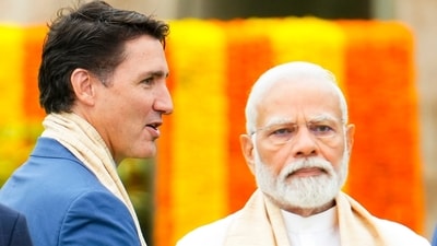 Canada's Prime Minister Justin Trudeau walks past India's Prime Minister Narendra Modi in New Delhi. (AP file) Canada's Prime Minister Justin Trudeau walks past India's Prime Minister Narendra Modi in New Delhi. (AP file)