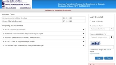 IBPS Clerk Main exam admit card released at www.ibps.in, download link here IBPS Clerk Main exam admit card released at www.ibps.in, download link here