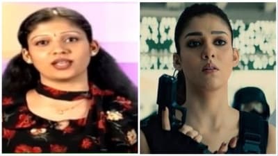 Nayanthara began her career as a TV show host. The actor was seen with Shah Rukh Khan in Jawan (right). Nayanthara began her career as a TV show host. The actor was seen with Shah Rukh Khan in Jawan (right).