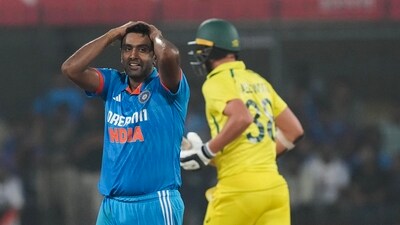India's R Ashwin reacts during the second ODI cricket match between India and Australia, at Holkar Stadium (PTI) India's R Ashwin reacts during the second ODI cricket match between India and Australia, at Holkar Stadium (PTI)