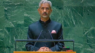 External Affairs Minister S Jaishankar addresses UNGA on Tuesday (PTI)