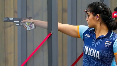 Indian shooter Manu Bhaker will be in action in Women 25m Pistol event (PTI)