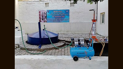 The biogas enrichment unveiled during 82nd CSIR foundation day-cum-technology dissemination workshop. (HT Photo) The biogas enrichment unveiled during 82nd CSIR foundation day-cum-technology dissemination workshop. (HT Photo)