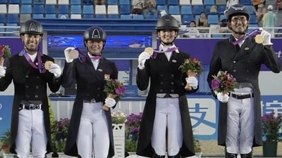 This is India's joint-best show in Equestrian at the Asian Games. (Screengrab) This is India's joint-best show in Equestrian at the Asian Games. (Screengrab)