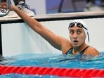 Maana Patel Patel, of India, finishes a heat