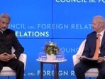 External affairs minister S Jaishankar at a discussion at the Council on foreign Relations in New York. 