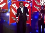 Shah Rukh Khan during the Jawan success event. 