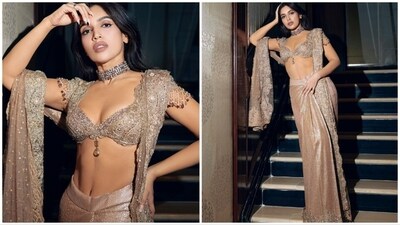 Bhumi Pednekar consistently amazes fans with her flawless choice of outfits. Whether it's red carpet attire or traditional wear, the Dum Laga Ke Haisha actor effortlessly pulls off any look. Recently, she shared a collection of photos showcasing herself in a shimmering ensemble from the designer Tarun Tahiliani's collection. (Instagram/@bhumipednekar) Bhumi Pednekar consistently amazes fans with her flawless choice of outfits. Whether it's red carpet attire or traditional wear, the Dum Laga Ke Haisha actor effortlessly pulls off any look. Recently, she shared a collection of photos showcasing herself in a shimmering ensemble from the designer Tarun Tahiliani's collection. (Instagram/@bhumipednekar)