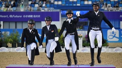 India latched on to the top spot and took the top honours in a competition lasting 10 hours.&nbsp; (AFP)
