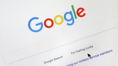 A cursor moves over Google's search engine page. (AP) A cursor moves over Google's search engine page. (AP)