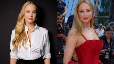 New pictures of Jennifer Lawrence at the Paris fashion show have raised questions about her.