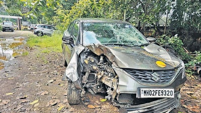 Mumbai, India - Sep 27, 2023 : An 18-year-old booked for killing a 21-year-old in a car accident and the friend of the accused also booked for giving him his car knowing that he did not possess a licence. The accident took place on the Malad link road on Tuesday when the accused wasÊonÊaÊjoyride, in Mumbai, India, Wednesday, Sep 27, 2023. (Photo by Vijay Bate/HT Photo) Mumbai, India - Sep 27, 2023 : An 18-year-old booked for killing a 21-year-old in a car accident and the friend of the accused also booked for giving him his car knowing that he did not possess a licence. The accident took place on the Malad link road on Tuesday when the accused wasÊonÊaÊjoyride, in Mumbai, India, Wednesday, Sep 27, 2023. (Photo by Vijay Bate/HT Photo)