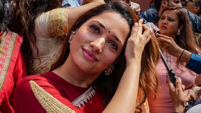 Tamannaah Bhatia during a visit to the Parliament House during the special session in Delhi. (File Photo/ PTI) Tamannaah Bhatia during a visit to the Parliament House during the special session in Delhi. (File Photo/ PTI)