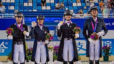 &nbsp;It is the first time since 1982 that India had won an Asian Games medal in equestrian. (PTI)