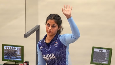 Bhaker called for the series to stop during the third sequence and complained of "empties" -- or shells -- coming at her from the lane to her immediate left (PTI)