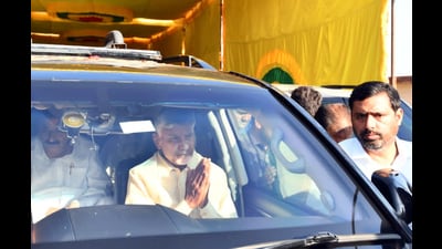 Telugu Desam Party (TDP) chief N. Chandrababu Naidu leaves for Vijayawada after being arrested by the CID in connection to the alleged corruption charges, in Nandyal on September 9. (ANI) Telugu Desam Party (TDP) chief N. Chandrababu Naidu leaves for Vijayawada after being arrested by the CID in connection to the alleged corruption charges, in Nandyal on September 9. (ANI)