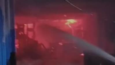 A fire broke out in a girls' PG hostel in Delhi's Mukherjee Nagar area.