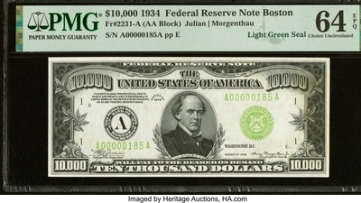 $10000 Great Depression-era banknote (Heritage Auctions) $10000 Great Depression-era banknote (Heritage Auctions)