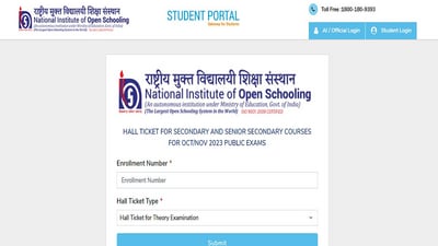 NIOS 10th, 12th Hall Ticket 2023 for Oct/Nov exam out at sdmis.nios.ac.in NIOS 10th, 12th Hall Ticket 2023 for Oct/Nov exam out at sdmis.nios.ac.in
