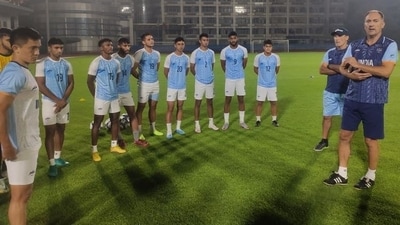 India's final training session ahead of their Asian Games match against Saudi Arabia (Twitter/stimac_igor) India's final training session ahead of their Asian Games match against Saudi Arabia (Twitter/stimac_igor)