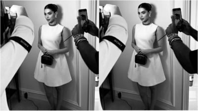On Tuesday, Khushi gave her fans a sweet surprise as she took to Instagram to upload a series of pictures accompanied by the caption "In Paris with @dior". (Instagram/@khushi05k) On Tuesday, Khushi gave her fans a sweet surprise as she took to Instagram to upload a series of pictures accompanied by the caption "In Paris with @dior". (Instagram/@khushi05k)