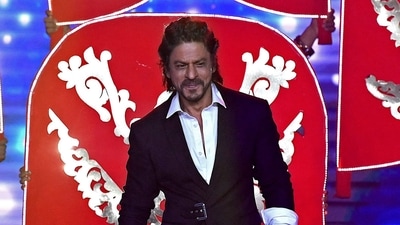 Shah Rukh Khan during the Jawan success event. (AFP) Shah Rukh Khan during the Jawan success event. (AFP)