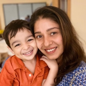 Sunidhi Chauhan with son Tegh (Instagram) Sunidhi Chauhan with son Tegh (Instagram)