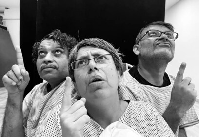 Directed by Faezeh Jalali, this comedy play shows the argument on afterlife between three elderly individuals at a hospital. Directed by Faezeh Jalali, this comedy play shows the argument on afterlife between three elderly individuals at a hospital.