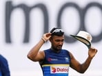 Sri Lanka's Danushka Gunathilaka before a cricket match in 2018